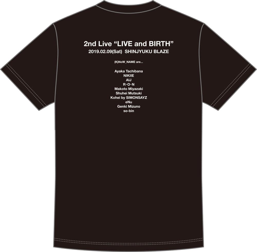 (K)NoW_NAME 2nd Live ”LIVE and BIRTH” Tシャツ【Lサイズ】